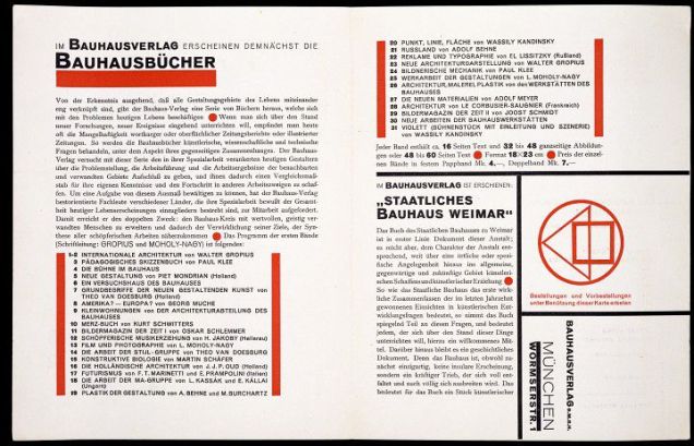 Laszlo Moholy-Nagy, page from Bauhausbucher, 1923-1928, graphic design and typography